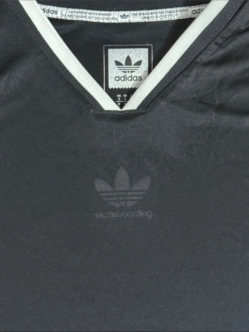 Adidas Originals Climalite Skateboarding Jersey Black Gray Trefoil Size Small